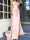 Sheath/Column Strapless Floor-length Long Dresses With Split Side