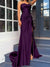 Sheath/Column Strapless Floor-length Long Dresses With Split Side