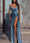 Sheath/Column Off-the-Shoulder Floor-length Evening Dresses With Split Side & Beading