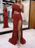 Sheath/Column Sequins Sleeveless One-Shoulder Floor-length Prom Dresses With Split Side