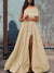 A-Line/Princess One-Shoulder Floor-length Evening Dresses