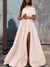 A-Line/Princess One-Shoulder Floor-length Evening Dresses