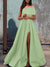 A-Line/Princess One-Shoulder Floor-length Evening Dresses