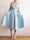 A-Line Cocktail Dress Wedding Guest Off The Shoulder Tea-Length Party Dresses Princess Ruched