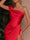 Sheath/Column Silk Satin One-Shoulder Sleeveless Floor-length Prom Dresses With High Split Side