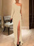 Sheath/Column One-Shoulder Floor-length Prom Silk Satin Dresses