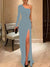 Sheath/Column One-Shoulder Floor-length Prom Silk Satin Dresses
