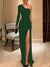 Sheath/Column One-Shoulder Floor-length Prom Silk Satin Dresses
