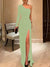 Sheath/Column One-Shoulder Floor-length Prom Silk Satin Dresses