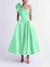 A-Line/Princess Cocktail Dress One-Shoulder Tea-Length Formal Wedding Guest Dresses