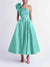A-Line/Princess Cocktail Dress One-Shoulder Tea-Length Formal Wedding Guest Dresses