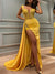 Sheath/Column Sweetheart Floor-length Long Evening Dresses With Split Side