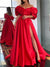A-Line/Princess Off-the-Shoulder Floor-length Evening Dresses