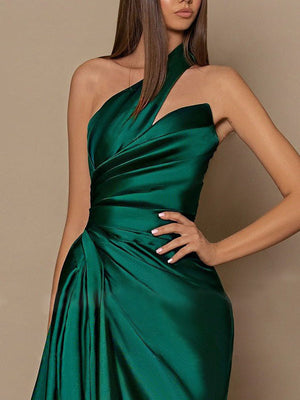 Sheath/Column One-Shoulder Floor-length Evening Dresses