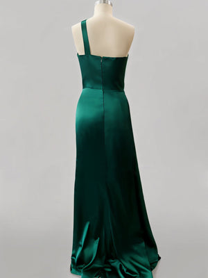 Sheath/Column One-Shoulder Floor-length Evening Dresses