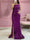 Trumpet/Mermaid Sequins Strapless Sleeveless Floor-length Long Evening Dresses with Split Side