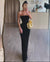 Sheath/Column Strapless Sleeveless Floor-Length Long Evening Dresses With Sash