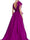 A-Line/Princess Evening Dress V Neck Sleeveless Floor-length Floral Dresses with Split Side Formal