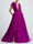 A-Line/Princess Evening Dress V Neck Sleeveless Floor-length Floral Dresses with Split Side Formal