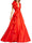 A-Line/Princess Evening Dress V Neck Sleeveless Floor-length Floral Dresses with Split Side Formal