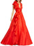 A-Line/Princess Evening Dress V Neck Sleeveless Floor-length Floral Dresses with Split Side Formal