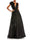 A-Line/Princess Evening Dress V Neck Sleeveless Floor-length Floral Dresses with Split Side Formal