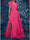 A-Line/Princess Evening Dress V Neck Sleeveless Floor-length Floral Dresses with Split Side Formal