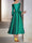 A-Line/Princess Cocktail Dress 3/4 Length Sleeves Tea Length Formal Dresses with Appliques