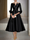 A-Line/Princess Cocktail Dress 3/4 Length Sleeves Tea Length Formal Dresses with Appliques