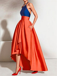 A-Line/Princess Asymmetrical Halter Neck Sleeveless Cocktail Dresses Mother Of The Bride Dresses