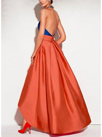 A-Line/Princess Asymmetrical Halter Neck Sleeveless Cocktail Dresses Mother Of The Bride Dresses