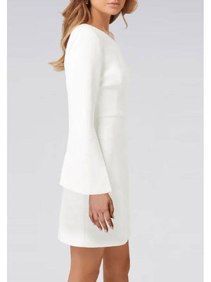 Sheath/Column One Shoulder Long Sleeve Cocktail Dresses