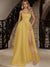 A-Line/Princess Strapless Sleeveless Floor-Length  Satin With Split Side Evening Dresses