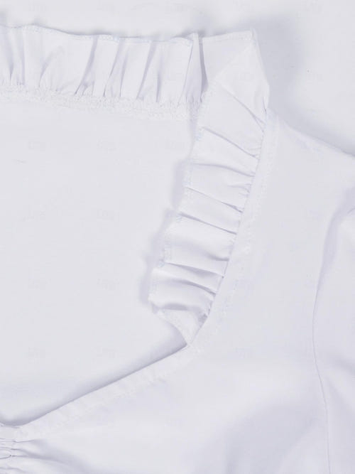 A-Line/Princess Jewel Neck Half Sleeves Knee-Length Vintage Dress with Bowknot