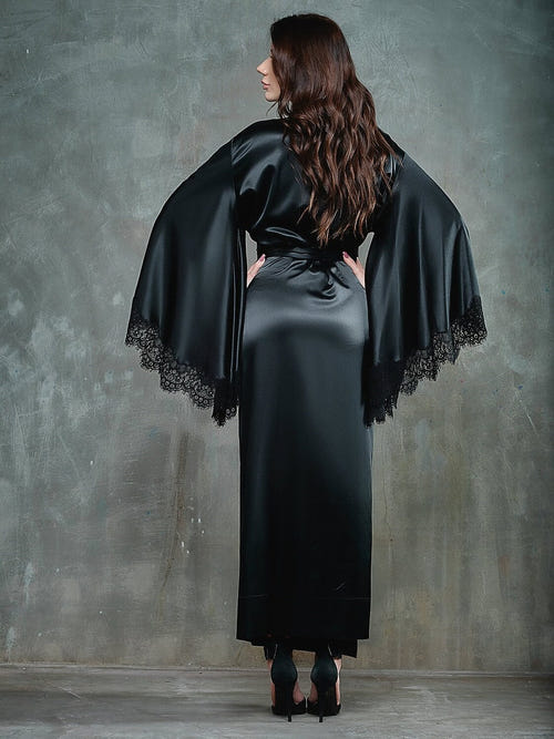 18th Century Bathrobe Goth Girl Women's Lace Vintage Yukata