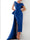 Sheath/Column  One Shoulder Sleeveless Sweep/Brush Train Evening Gown Elegant Dress Formal Satin with Feather Bow(s)