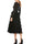 A-Line Cocktail Dress Formal Jewel Neck Long Sleeve Tea Length Mother of the Bride Dresses with Sequin Tiered