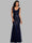 Mermaid/Trumpet V-Neck Sleeveless Floor-Length Party Cocktail Dress with Sequins