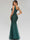 Mermaid/Trumpet V-Neck Sleeveless Floor-Length Party Cocktail Dress with Sequins