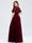A-Line/Princess V-Neck Short Sleeves Floor-Length Party Cocktail Dress with Appliques & Sequin