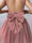 A Line/Princess Square Neck Sleeveless Short/Mini Party Dance Cocktail Homecoming Dress with Bowknot