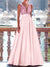 A-Line Evening Dresses Floor Length Formal Gown with Belt Sleeveless V Neck Pocket Satin with Sequins