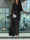 Sheath/Column Evening Dress Floor Length Sleeveless Cowl Neck Chiffon with Feather Cape Ruched Slit