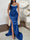 Sheath/Column V-neck Sleeveless Sweep Train High Split Evening Dresses