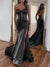 A-Line/Princess Prom Dress Strapless Sleeveless Floor-Length Slit Ruched Corset Formal Dresses