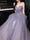 A-Line/Princess Long Prom Dress Tulle Sweetheart Sleeveless Floor-Length Elegant Evening Dresses With Sequins