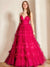 A-Line/Princess Spaghetti Straps Sweetheart Sleeveless Floor-length Prom Dresses With Glitter
