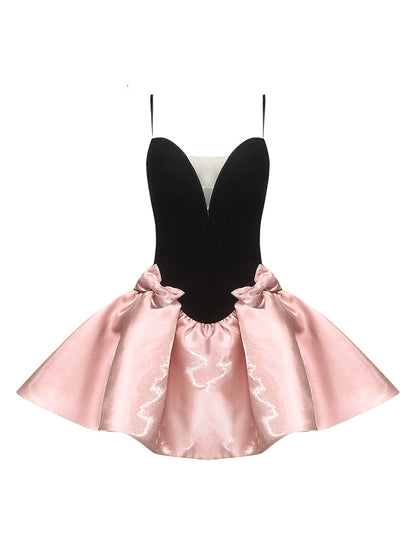 A-Line/Princess Spaghetti Straps Sleeveless Sweet Mini/Short Cocktail Dresses with Bow
