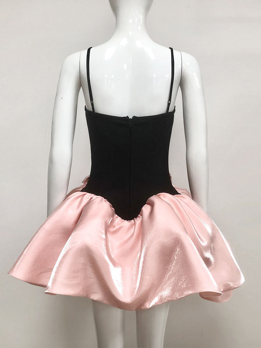 A-Line/Princess Spaghetti Straps Sleeveless Sweet Mini/Short Cocktail Dresses with Bow