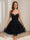 A-Line/Princess Spaghetti Straps Sleeveless Short/Mini Homecoming Dresses with Tiered Tulle & Lace-Up